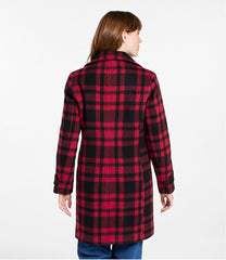 Women's Classic Lambswool Polo Coat, Three-Quarter, Pattern | L.L.Bean