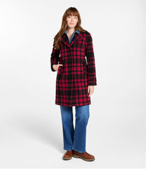 Women's Classic Lambswool Polo Coat, Three-Quarter, Pattern | L.L.Bean