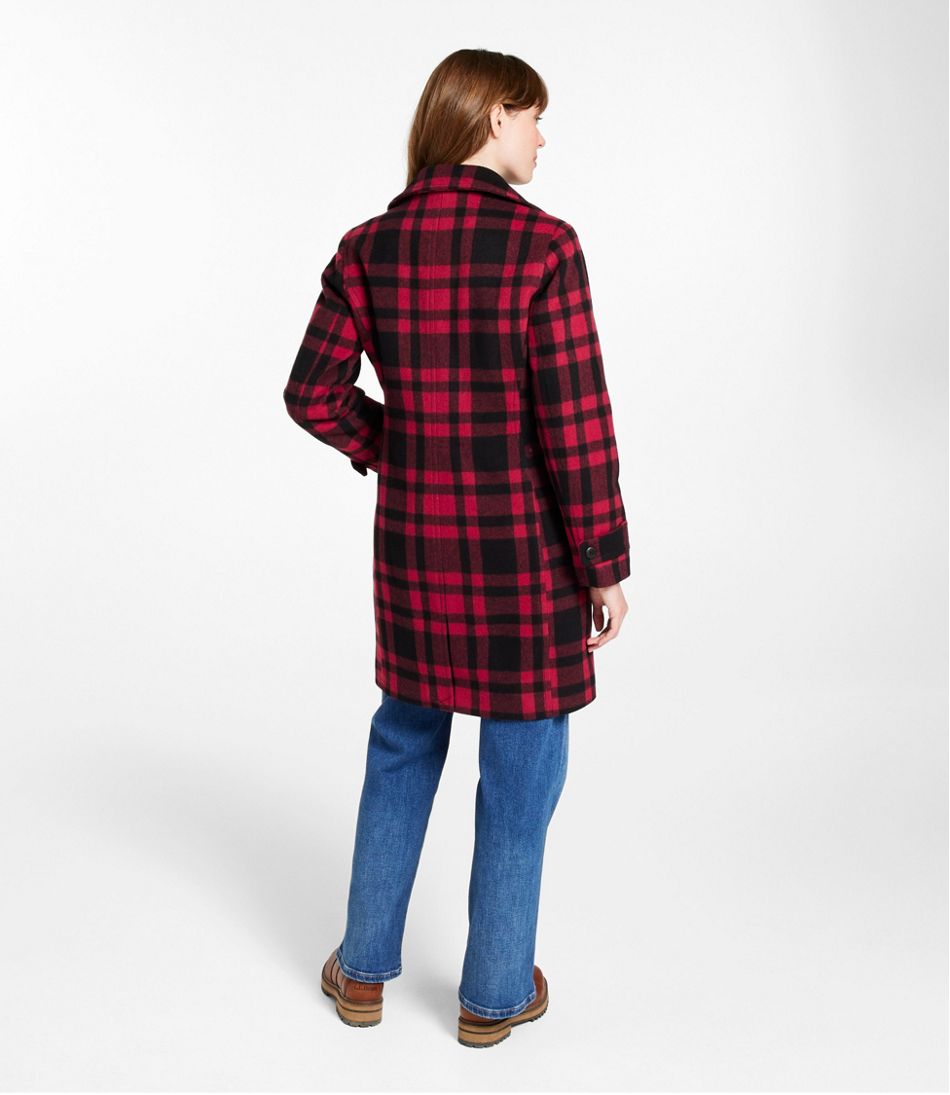 Women's Classic Lambswool Polo Coat, Three-Quarter, Pattern | L.L.Bean