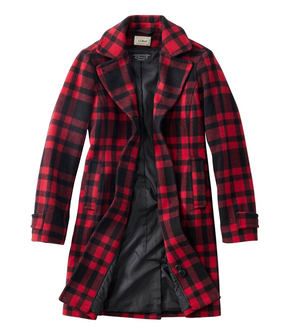 Women's Classic Lambswool Polo Coat, Three-Quarter, Pattern | L.L.Bean
