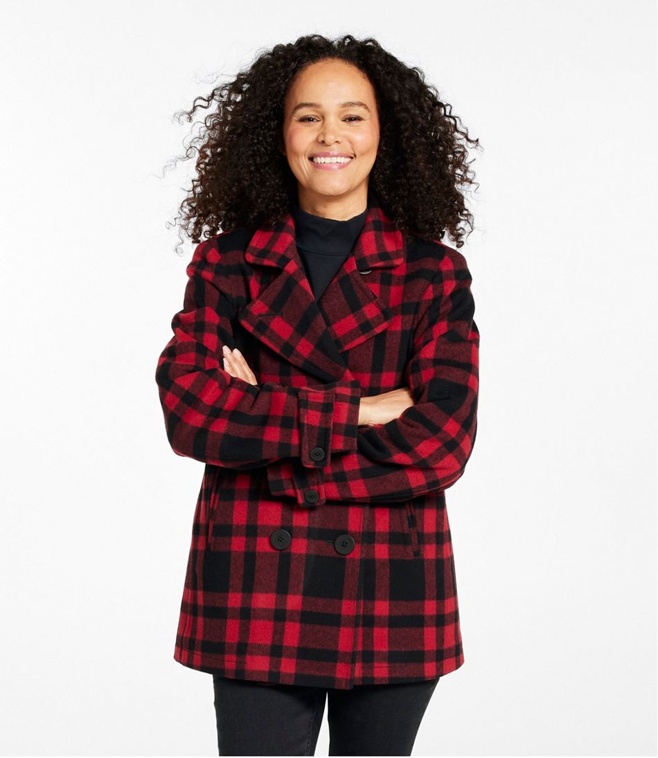 Women's Classic Lambswool Peacoat, Pattern | L.L.Bean