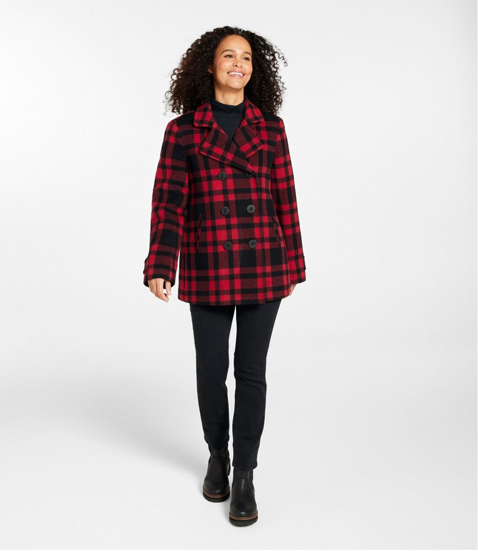 Women's Classic Lambswool Peacoat, Pattern | L.L.Bean