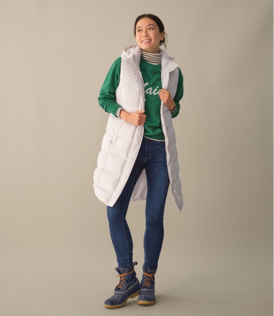 Women's Popham Puffer Long Vest | L.L.Bean