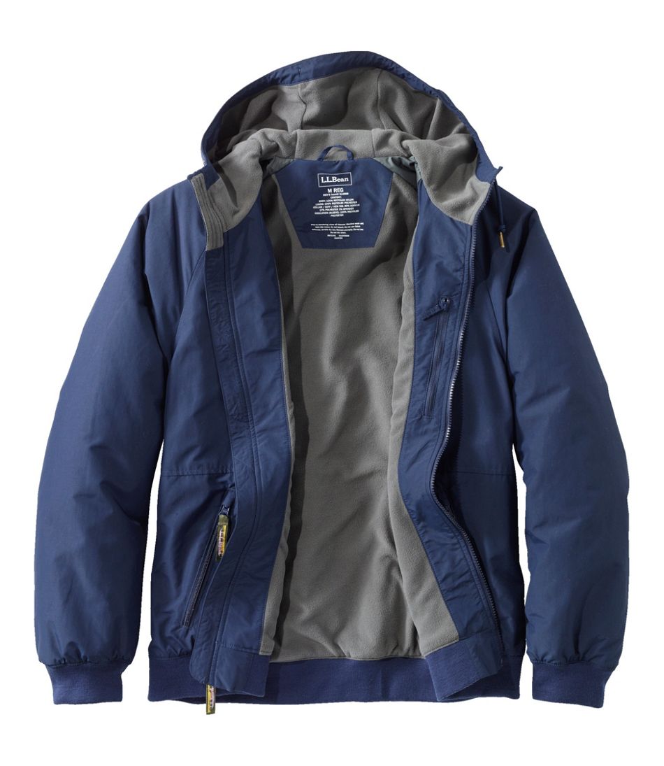 Men's Insulated 3-Season Bomber Hooded Jacket | L.L.Bean