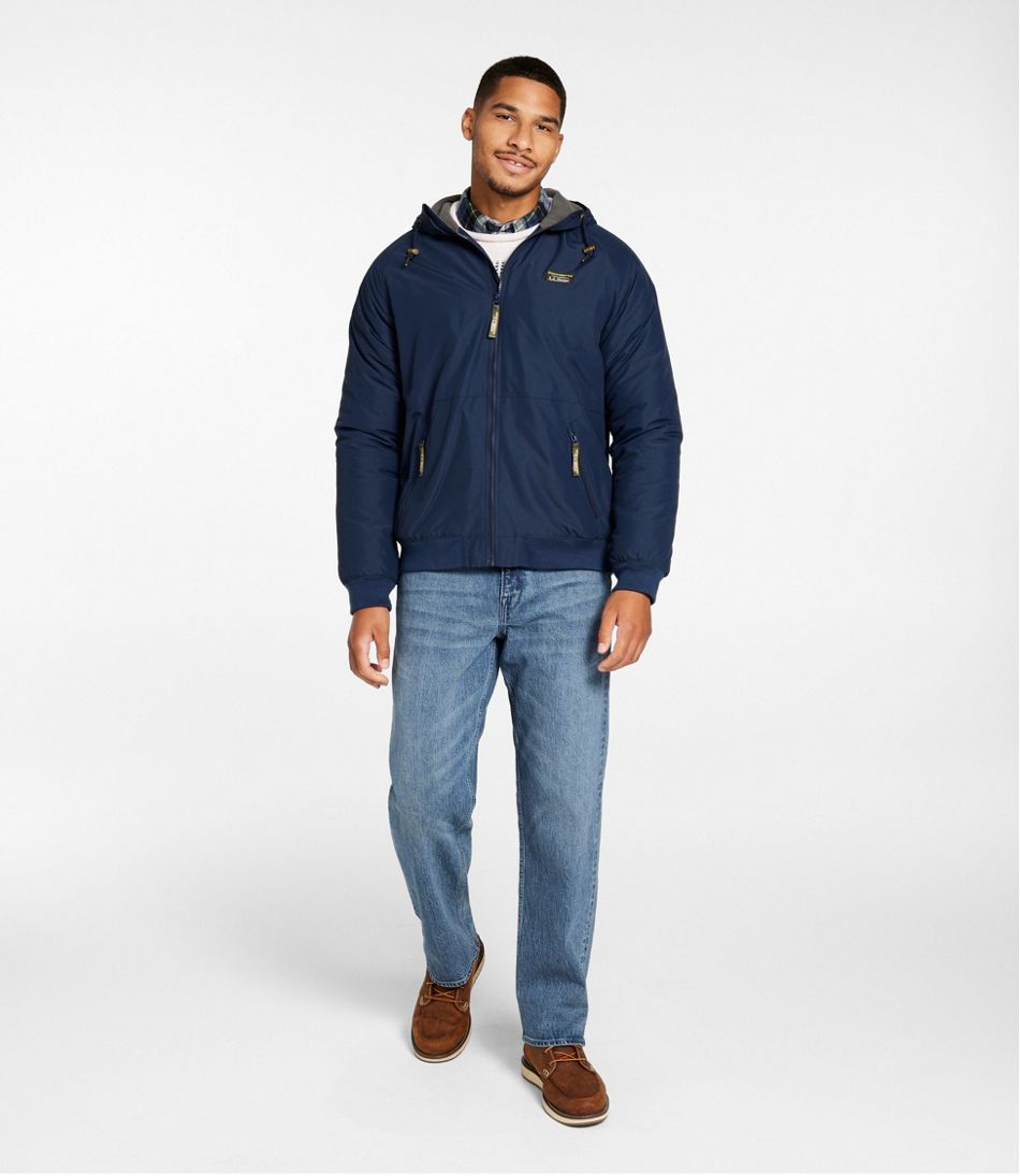 Men's Insulated 3-Season Bomber Hooded Jacket | L.L.Bean