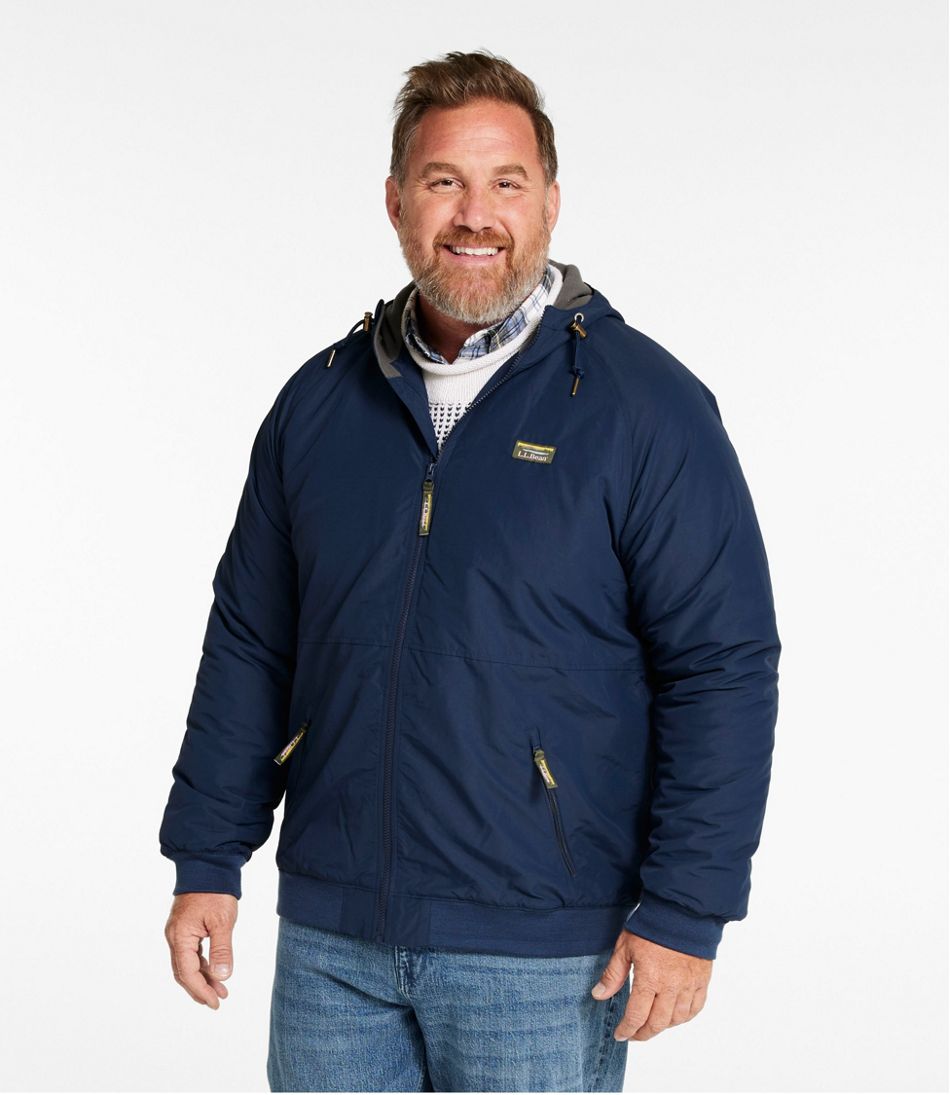 Men's Insulated 3-Season Bomber Hooded Jacket | L.L.Bean