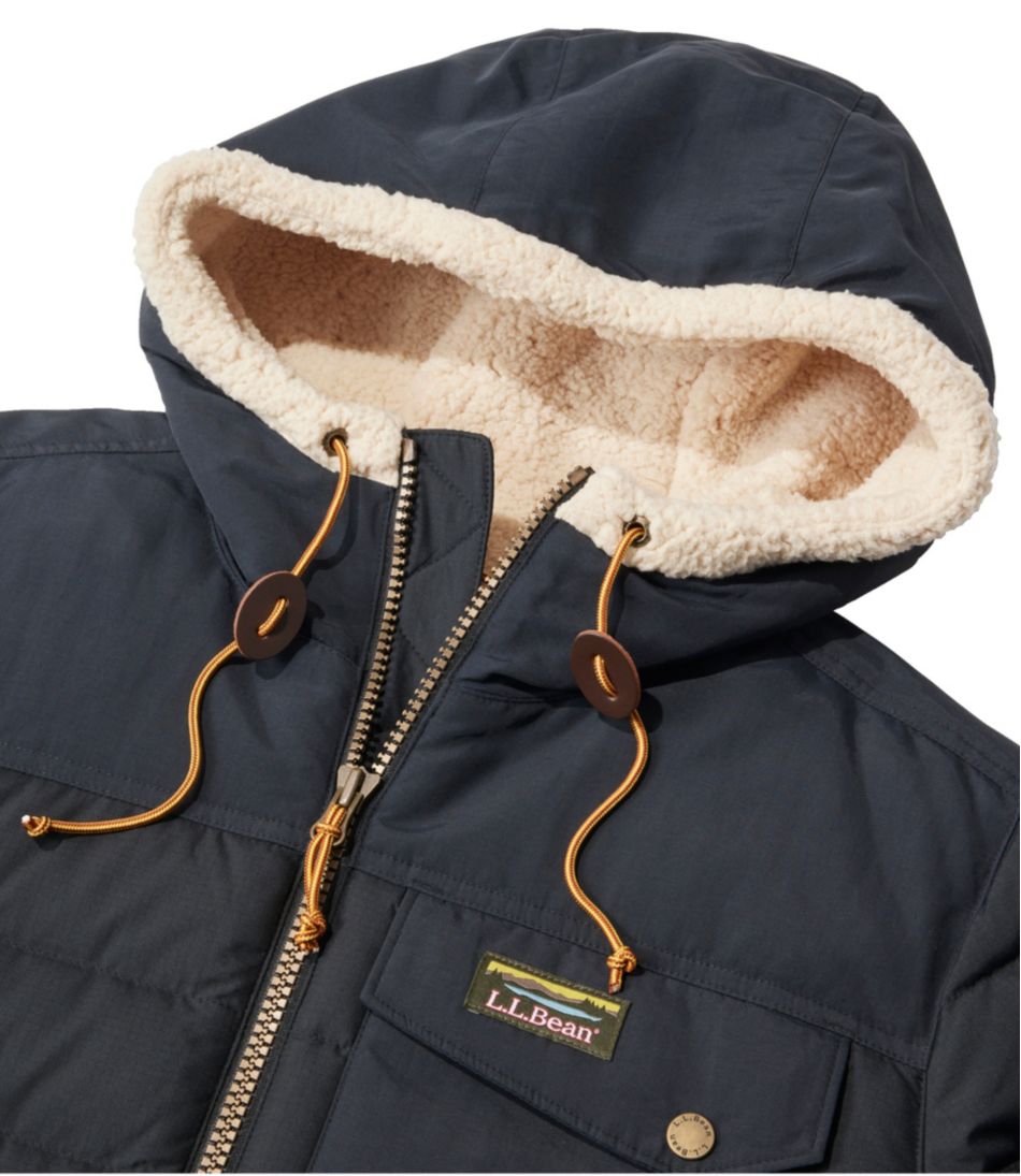 Men's Mountain Classic Down Hooded Jacket, Sherpa-Lined | L.L.Bean
