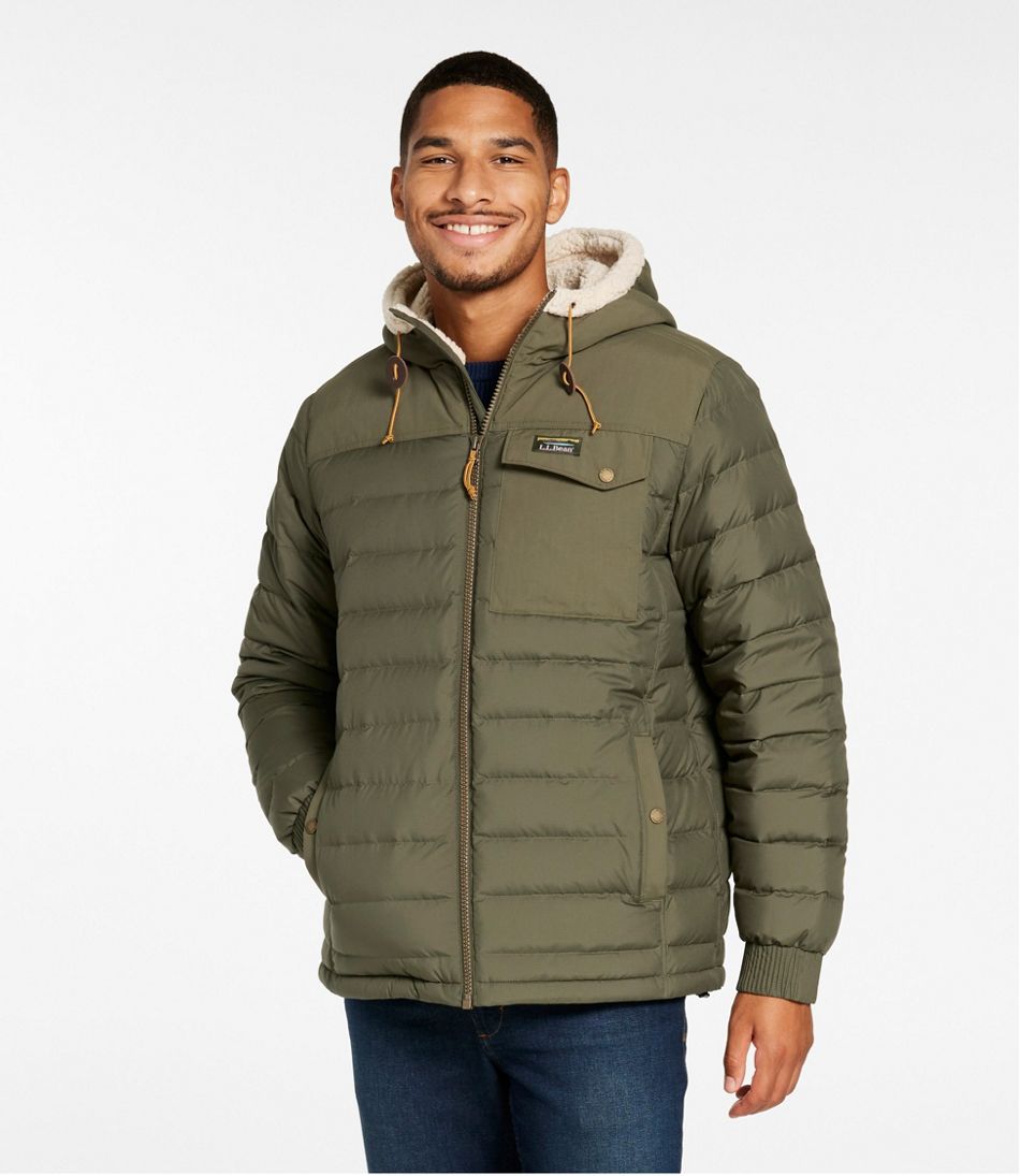 Men's Mountain Classic Down Hooded Jacket, Sherpa-Lined | L.L.Bean