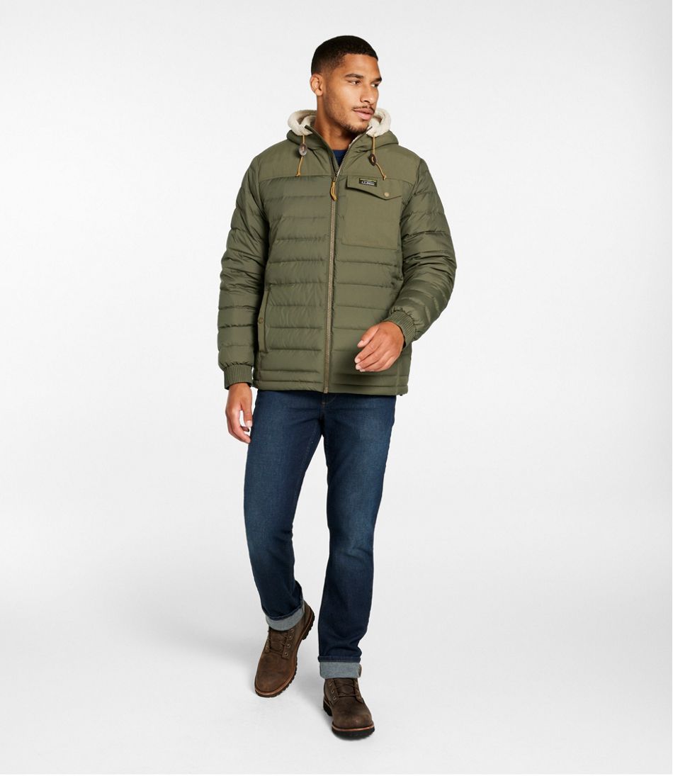 Men's Mountain Classic Down Hooded Jacket, Sherpa-Lined | L.L.Bean