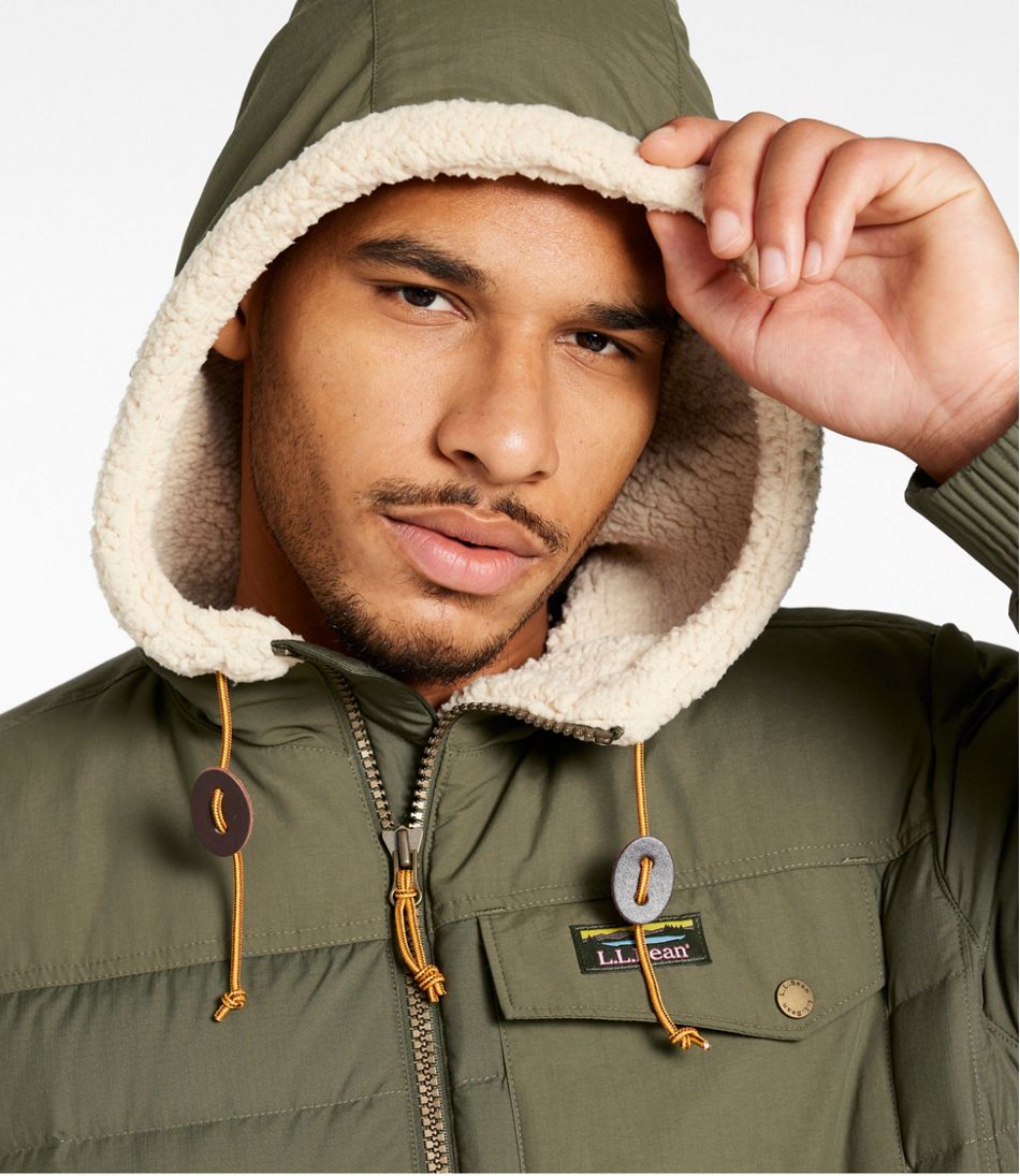 Men's Mountain Classic Down Hooded Jacket, Sherpa-Lined | L.L.Bean
