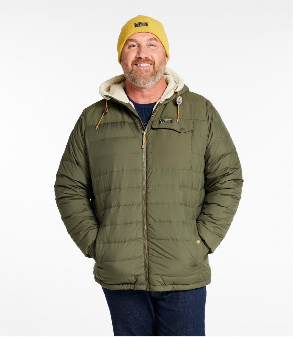 Men's Mountain Classic Down Hooded Jacket, Sherpa-Lined | L.L.Bean