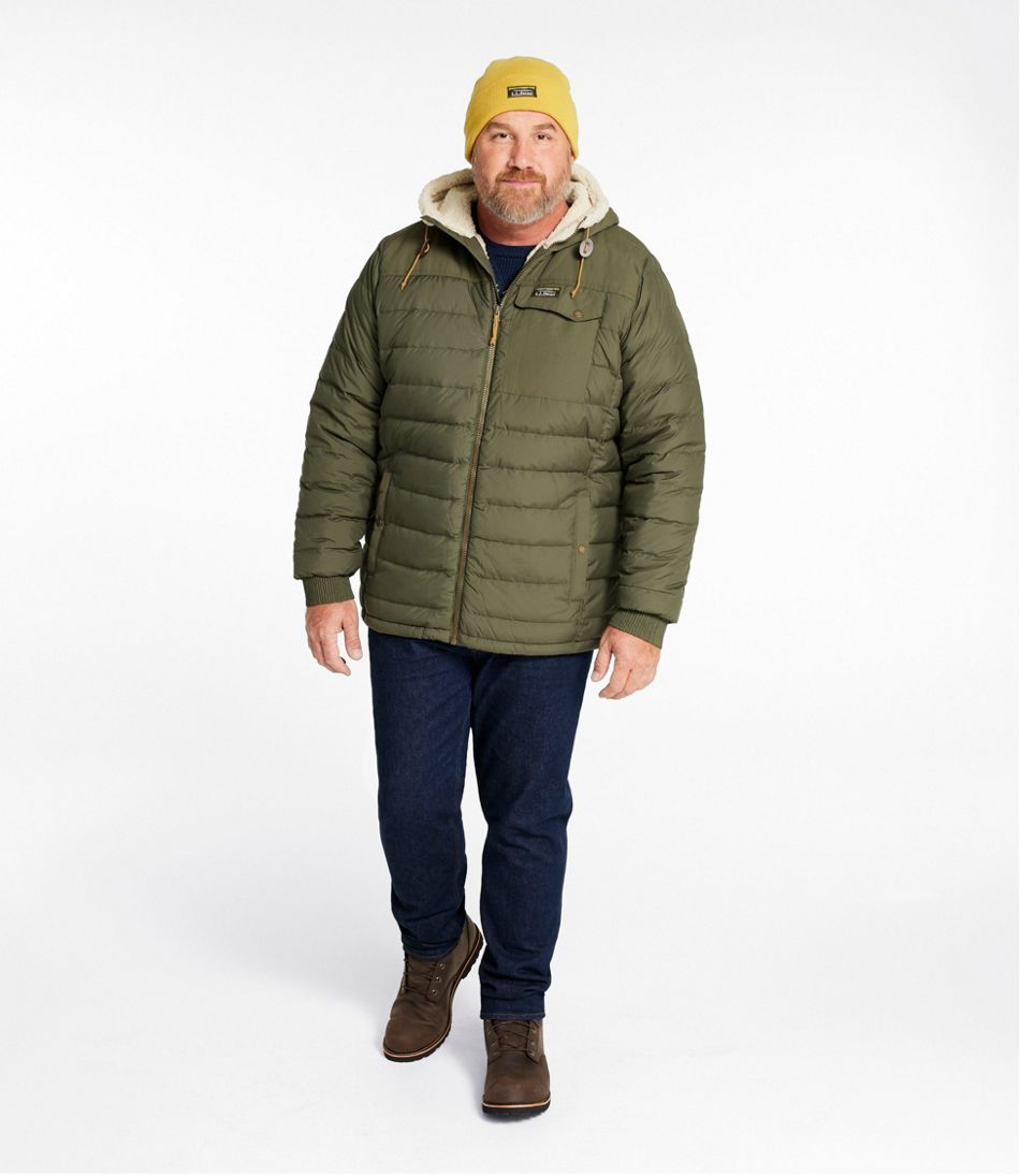 Men's Mountain Classic Down Hooded Jacket, Sherpa-Lined | L.L.Bean