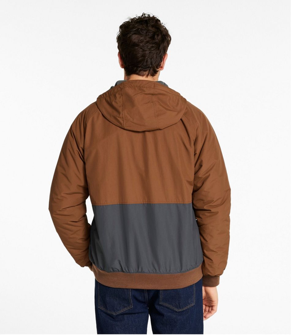 Men's Insulated 3-Season Bomber Hooded Jacket, Colorblock | L.L.Bean