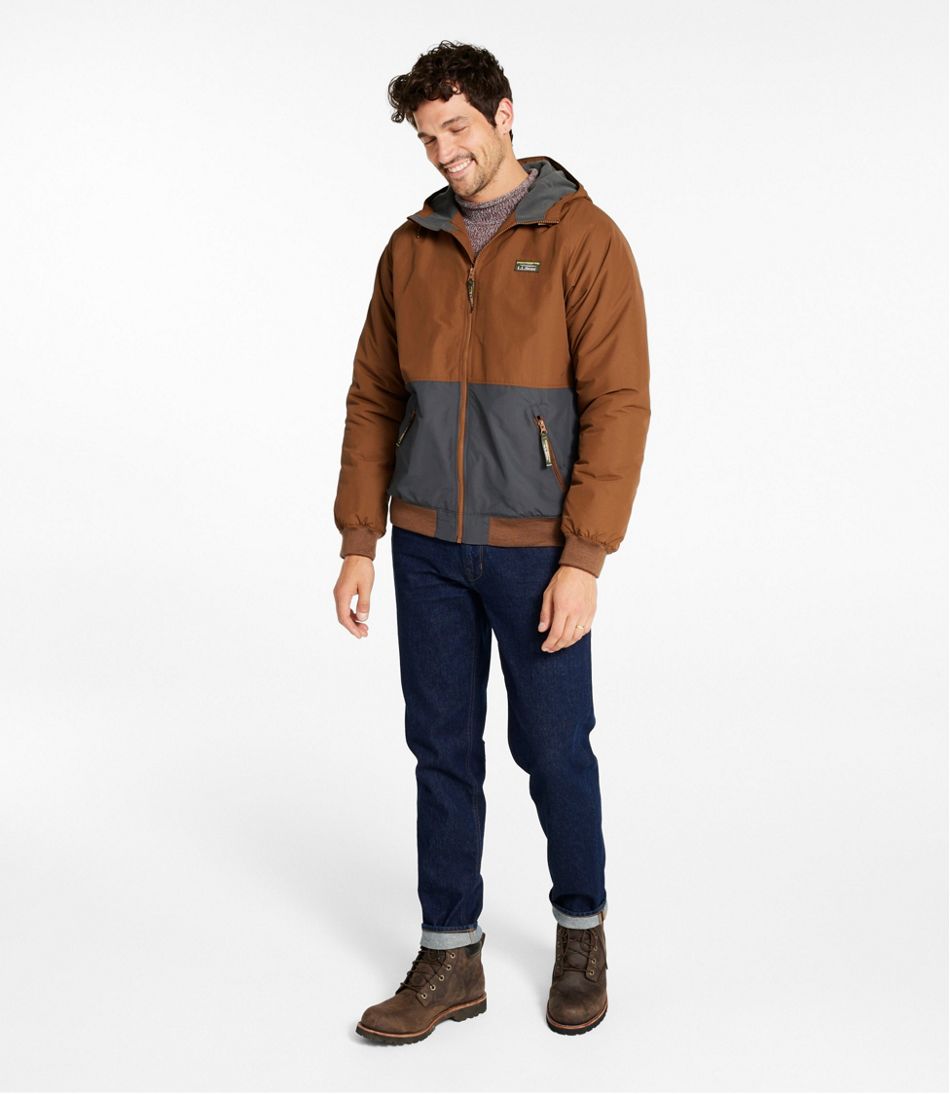 Men's Insulated 3-Season Bomber Hooded Jacket, Colorblock | L.L.Bean