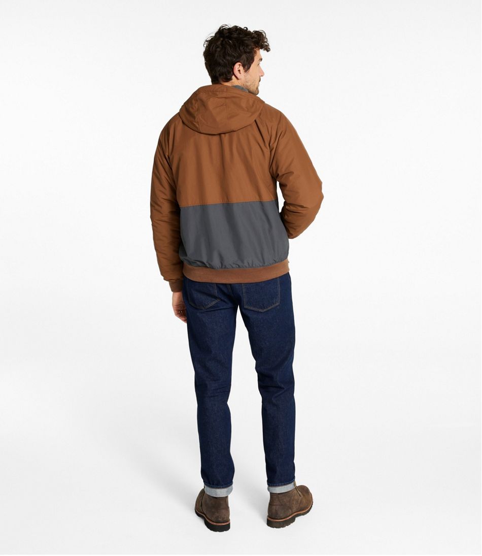 Men's Insulated 3-Season Bomber Hooded Jacket, Colorblock | L.L.Bean