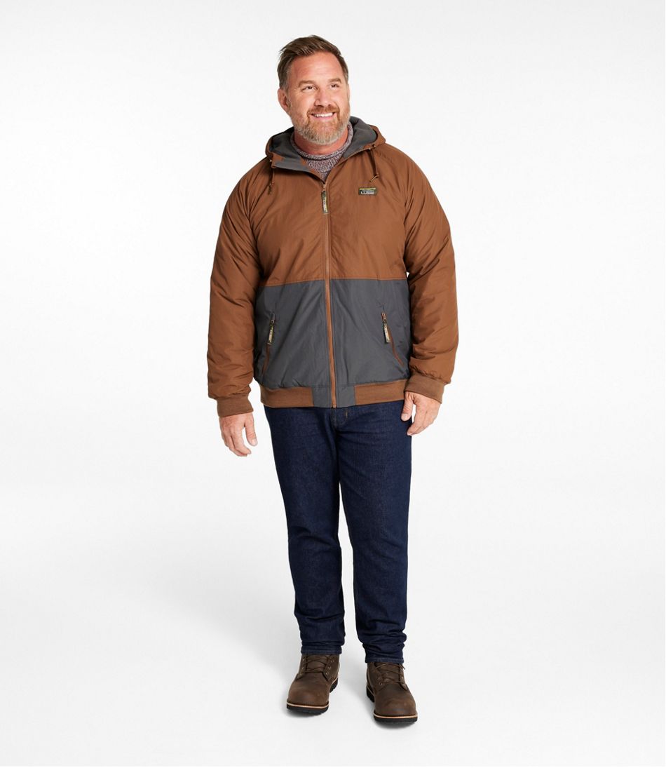 Men's Insulated 3-Season Bomber Hooded Jacket, Colorblock | L.L.Bean