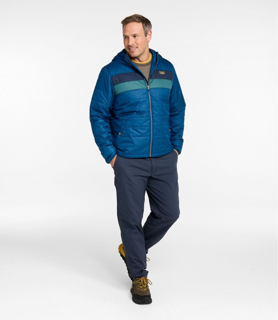 Men's Mountain Classic Puffer Hooded Jacket, Colorblock | L.L.Bean