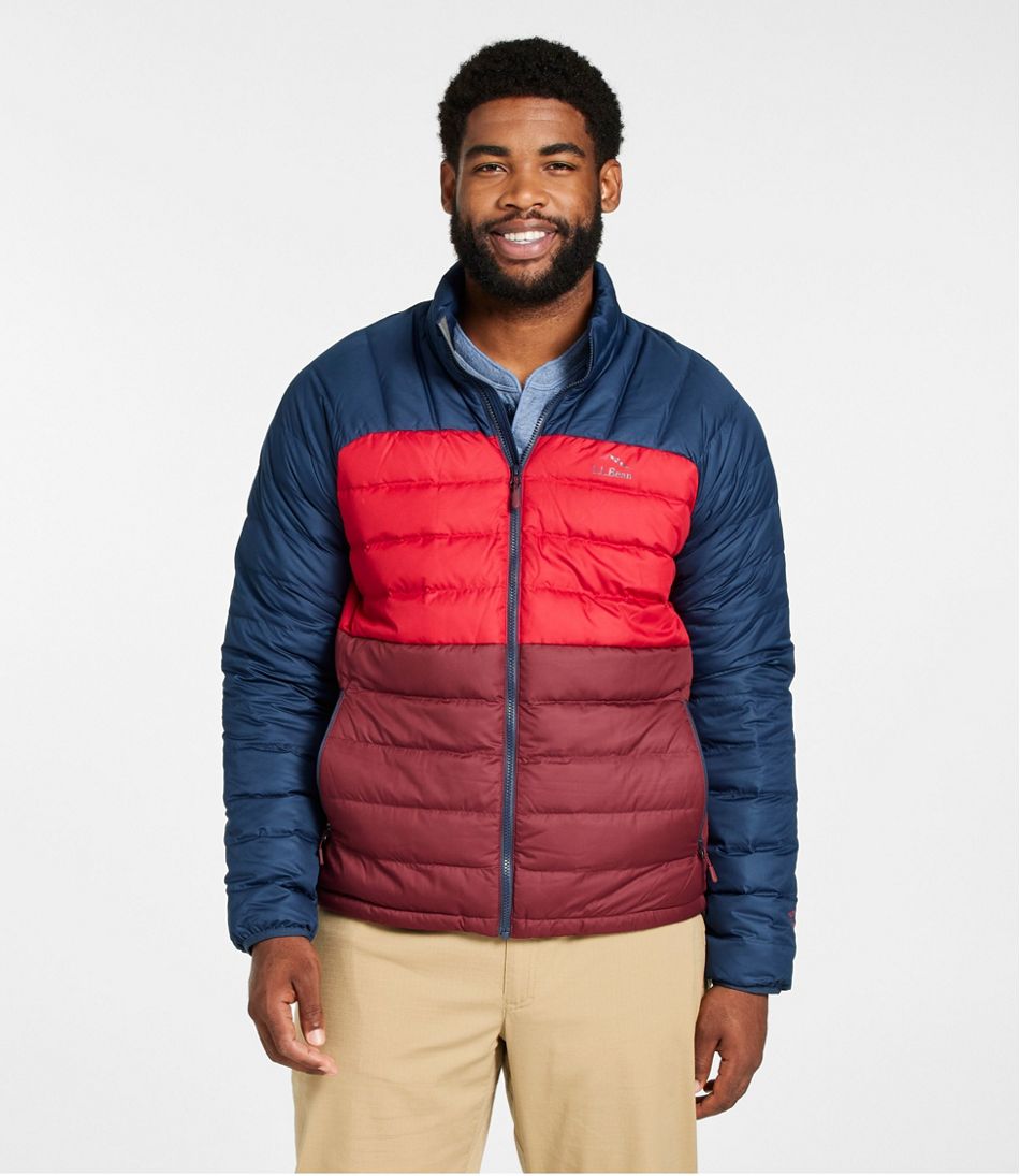 Men's Bean's Down Jacket, Colorblock | L.L.Bean