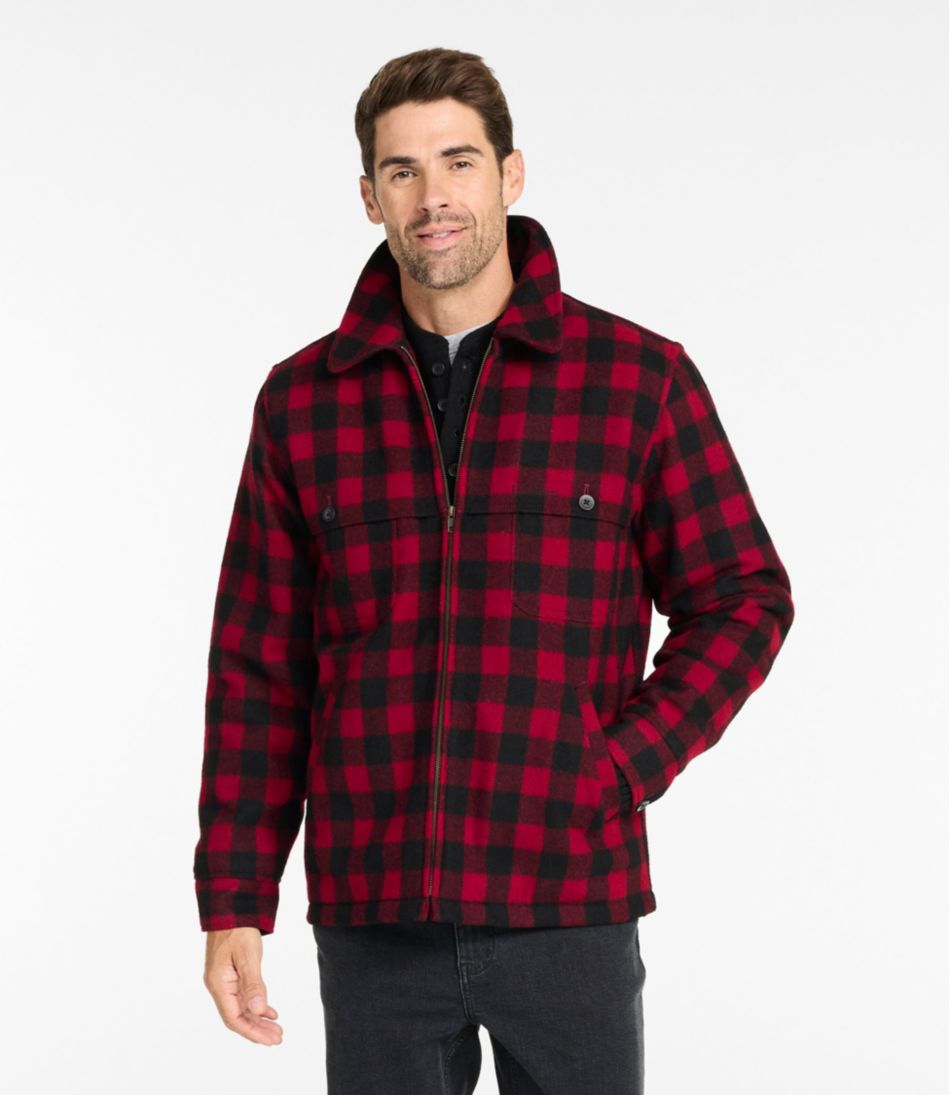 Men's Maine Guide Zip-Front Jac-Shirt with PrimaLoft, Plaid | L.L.Bean