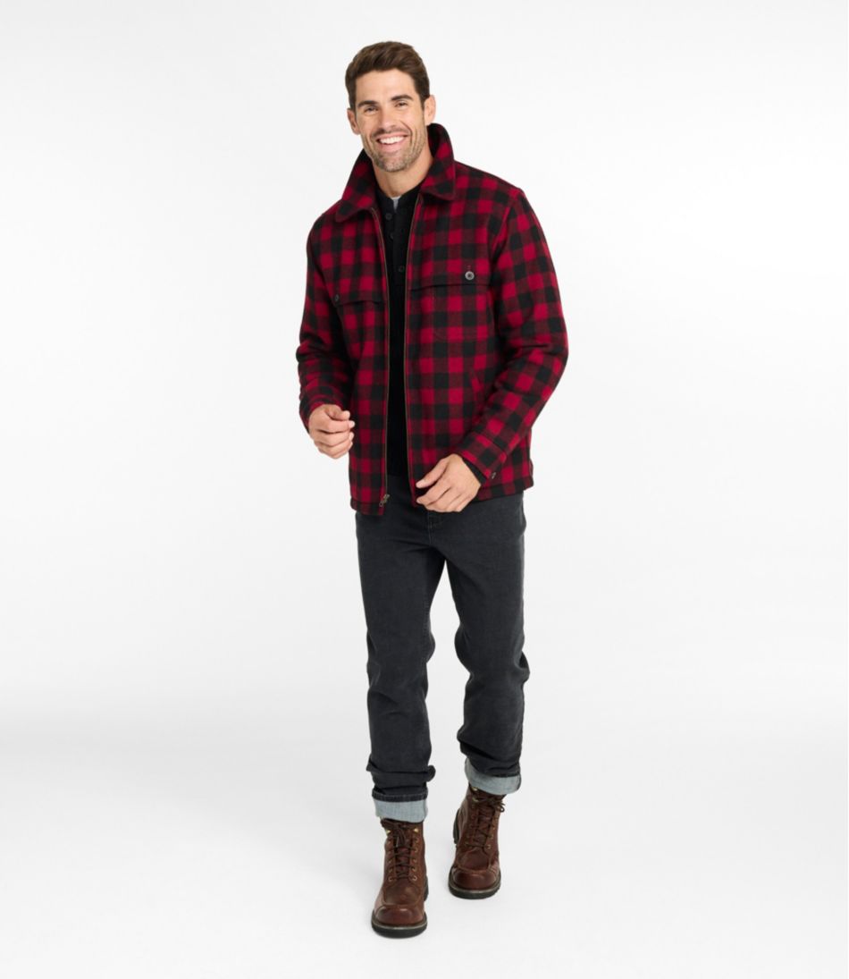 Men's Maine Guide Zip-Front Jac-Shirt with PrimaLoft, Plaid | L.L.Bean