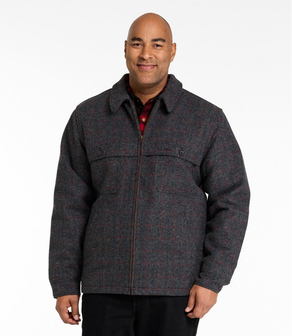 Men's Maine Guide Zip-Front Jac-Shirt with PrimaLoft, Plaid | L.L.Bean