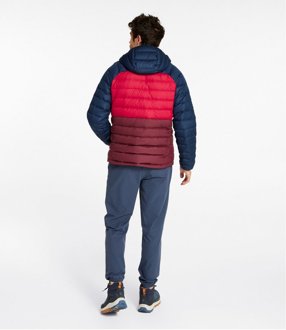Men's Bean's Down Hooded Jacket, Colorblock | L.L.Bean