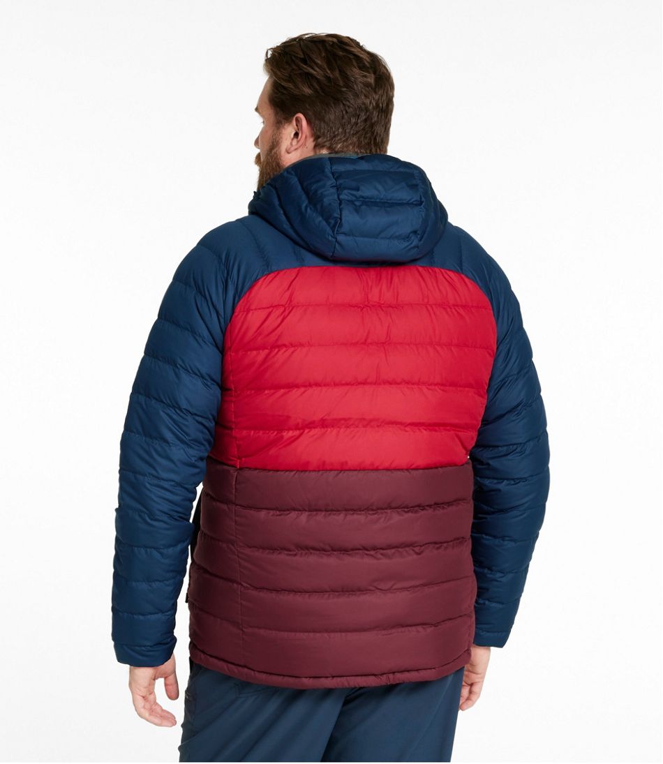 Men's Bean's Down Hooded Jacket, Colorblock | L.L.Bean