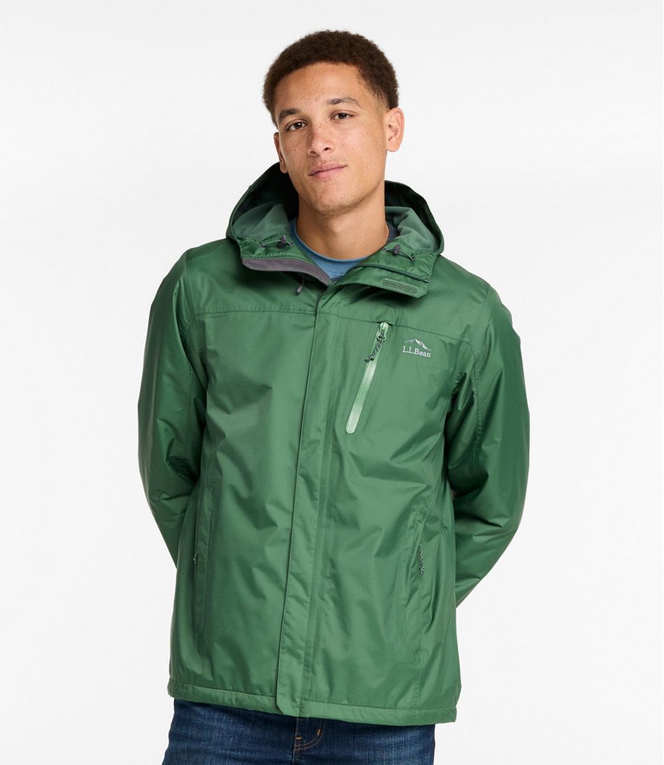 Men's Trail Model Rain Jacket, Fleece-Lined | L.L.Bean