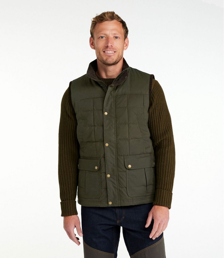 Men's Upcountry Waxed Cotton Down Vest | L.L.Bean
