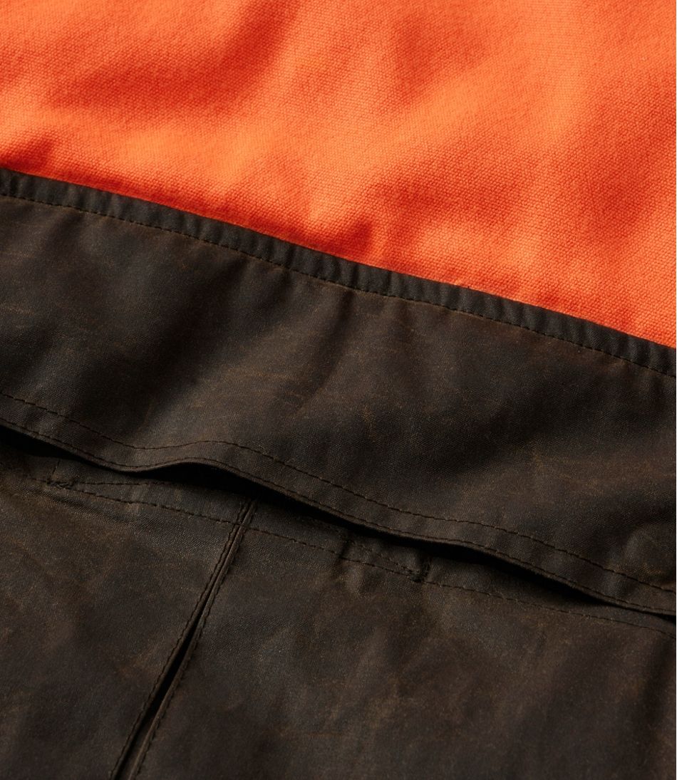 Men's Double L Waxed-Cotton Upland Vest, Hunter Orange | L.L.Bean