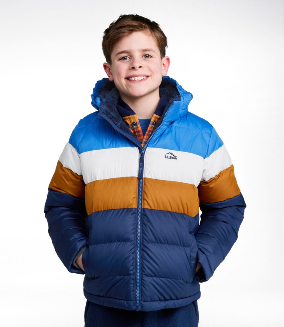 Kids' Bean's Down Jacket, Colorblock | L.L.Bean