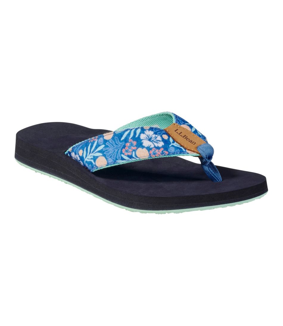 Women's Maine Isle Flip-Flops, Woven Print | L.L.Bean