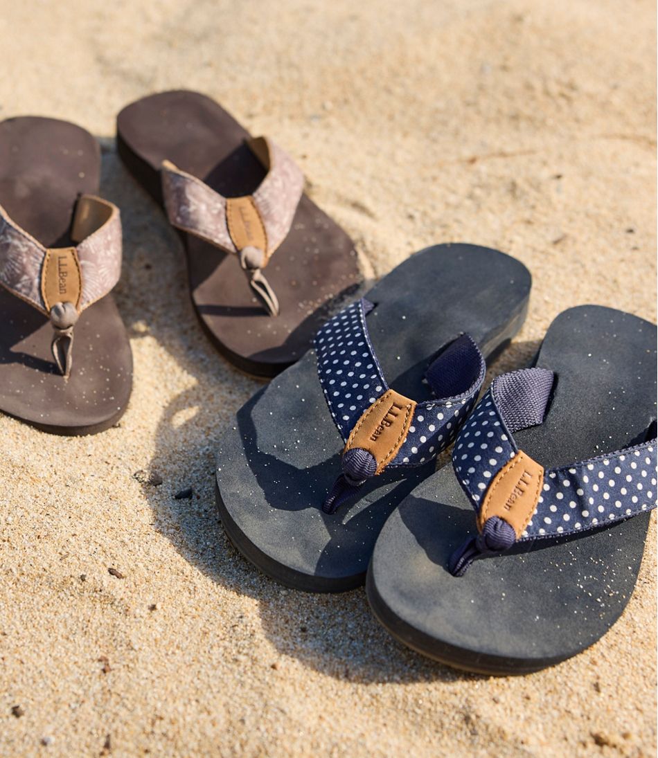 Women's Maine Isle Flip-Flops, Woven Print | L.L.Bean