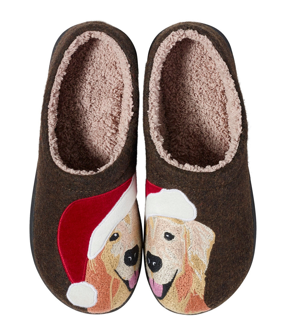 Bean Boot Brown/Golden Retriever Santa Hat,6