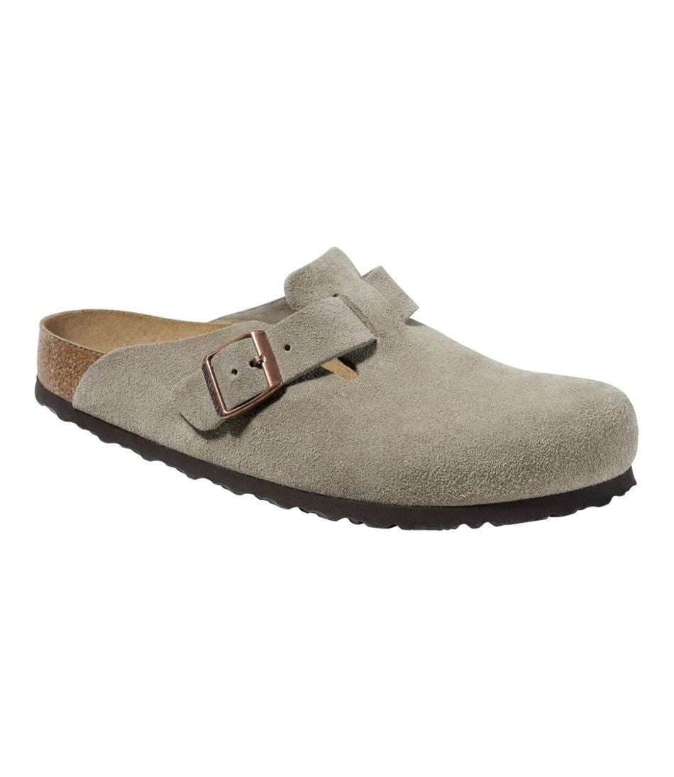 Men's Birkenstock Soft Footbed Boston Clogs, Suede | L.L.Bean