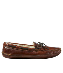 Men's Leather Double-Sole Slippers, Shearling-Lined | L.L.Bean