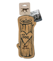 Natural Leather & Wool Love My Dog Log Dog Toy | L.L.Bean