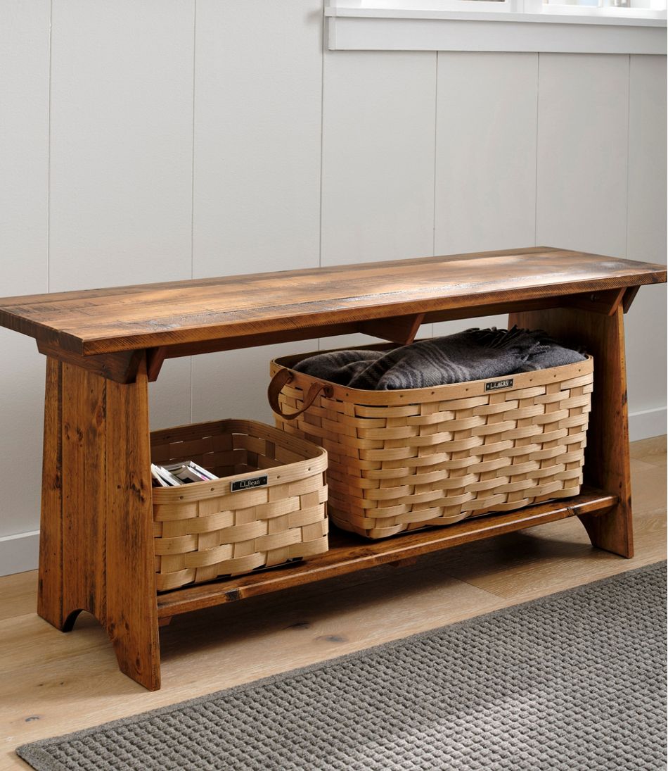 Rustic Wooden Mudroom Bench, Large | L.L.Bean