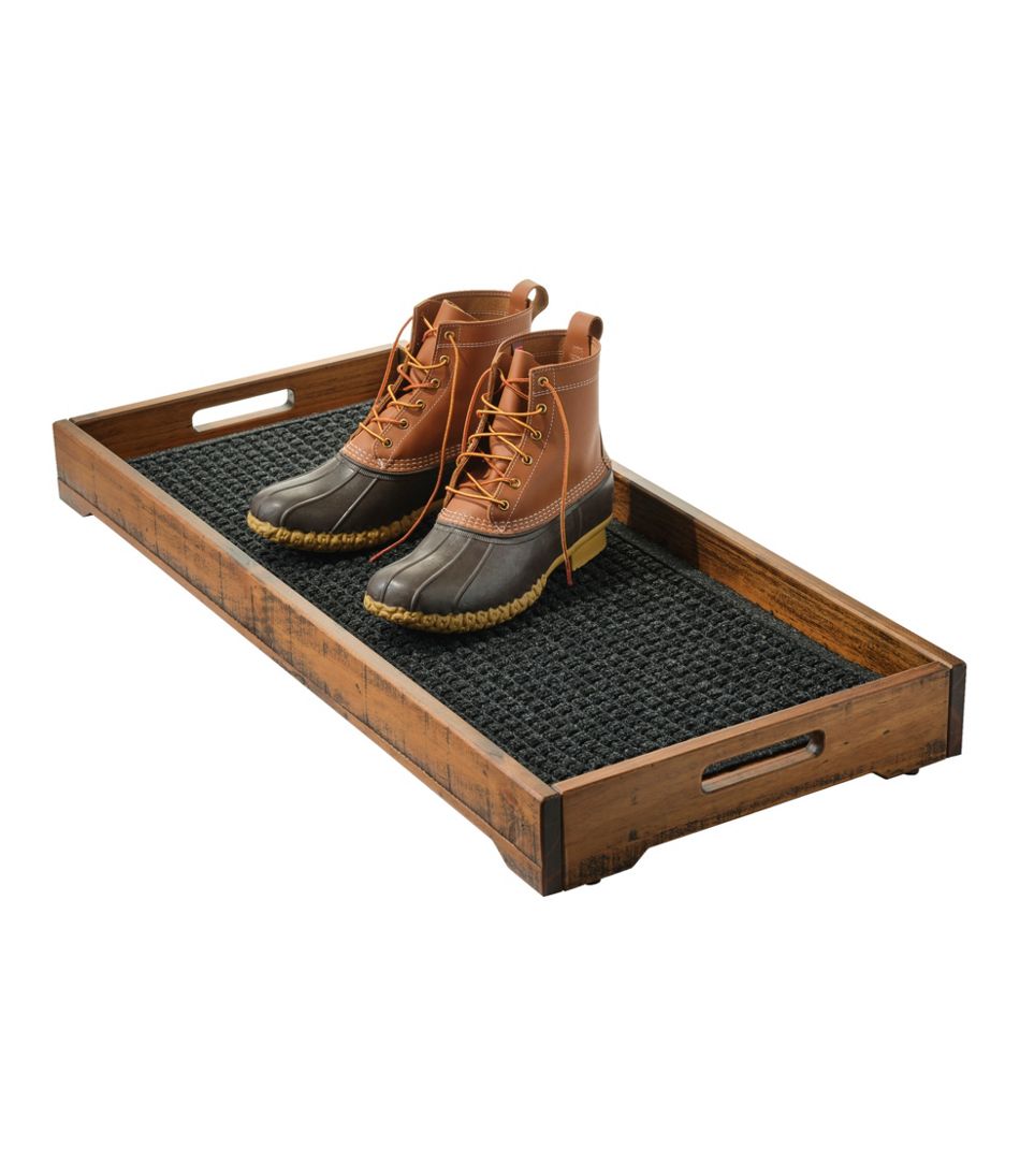 Rustic Wooden Boot Tray | L.L.Bean