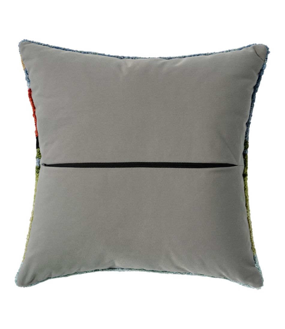 Indoor/Outdoor Hooked Pillow, Dogs in Canoe | L.L.Bean