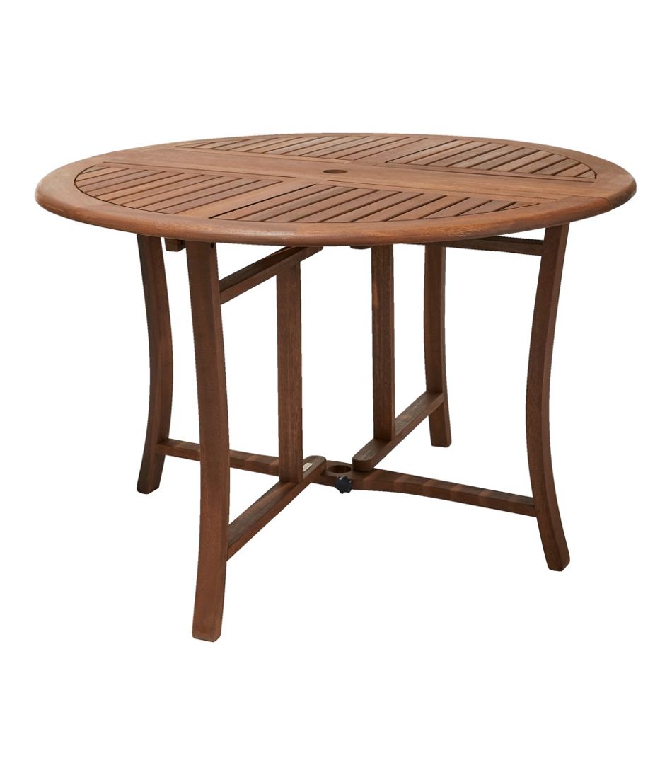 Eucalyptus Folding Table, Round | L.L.Bean