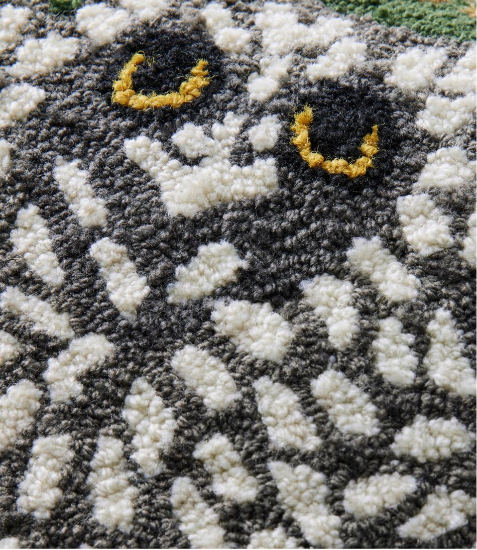 Indoor/Outdoor Hooked Pillow, Owls | L.L.Bean