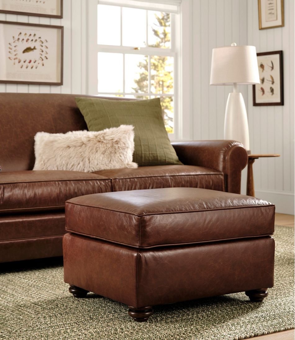 Bean's Leather Lodge Ottoman | L.L.Bean