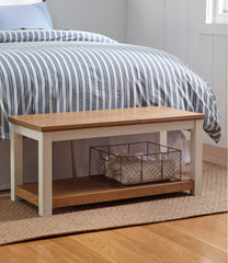 Painted Farmhouse Bench, Wood Top | L.L.Bean