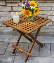 Eucalyptus Folding Side Table | L.L.Bean