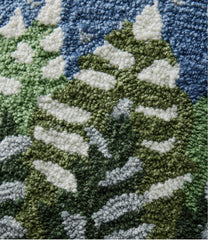 Indoor/Outdoor Hooked Pillow, Frosted Trees | L.L.Bean