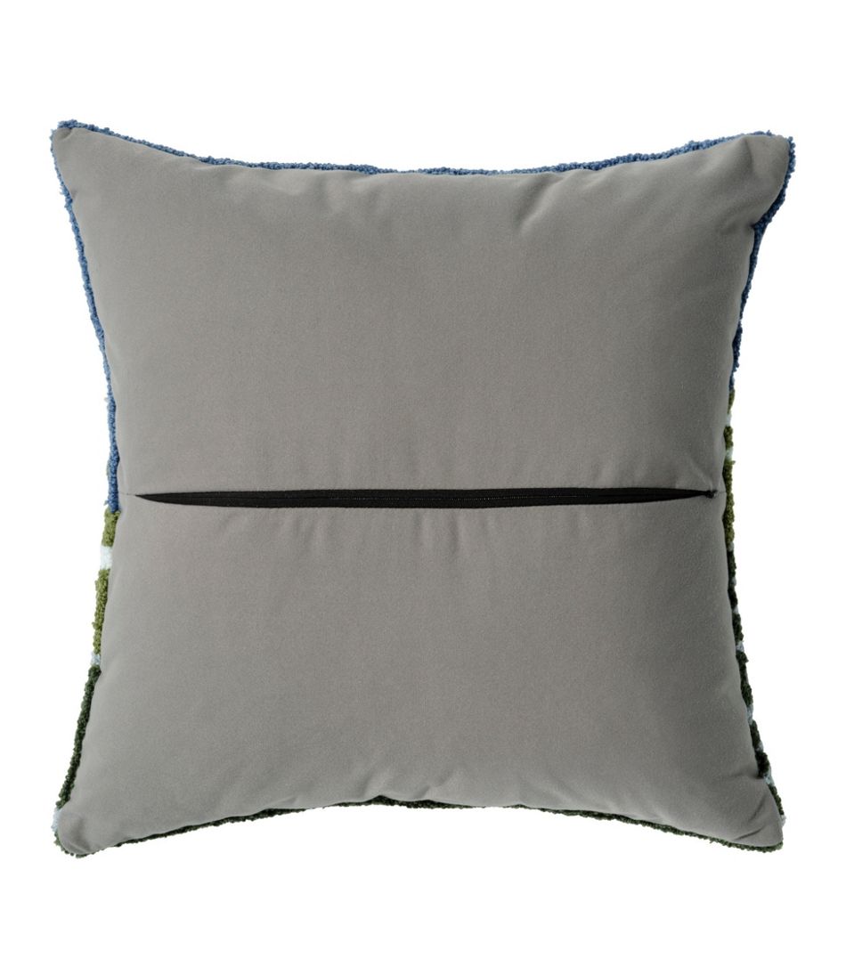 Indoor/Outdoor Hooked Pillow, Frosted Trees | L.L.Bean