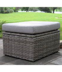 Wicker Storage Sofa and Teak Coffee Table Set | L.L.Bean