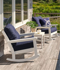 All-Weather Patio Rocker Set with Side Table, White | L.L.Bean