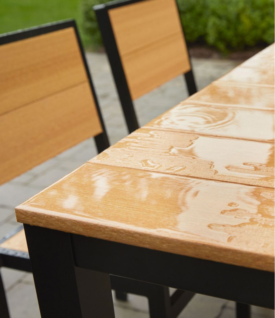 Aluminum/Recycled Poly Lumber Farmhouse Dining Set, Black | L.L.Bean